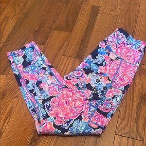 Lilly Pulitzer Pink and Blue Floral Leggings